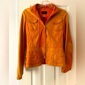 Real leather jacket seze S gently used